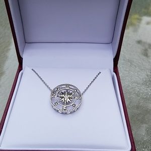 Helzberg diamond accent compass necklace